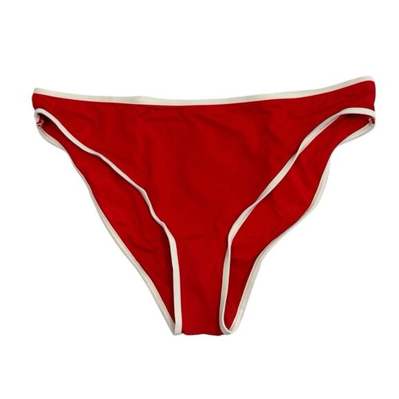 Andie Women's L The Bells Hipster Swim Bottom Poppy Red NWT - Picture 3 of 14